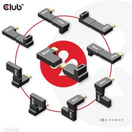 Club3D Adapter USB 3.2 Tipo C a USB 3.2 Tipo C Angulado St/Bu