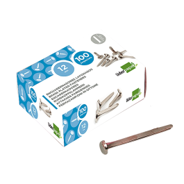 Liderpapel Encuadernadores niquelados n.6 27,5 mm caja de 100 unidades