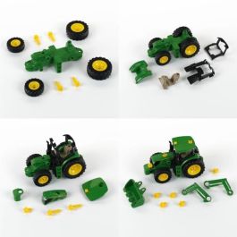 John Deere 3977 Tractor Montable KLEIN con Cargador Frontal, Contrapeso y Destornillador - Escala 1/24 - Edad 3+
