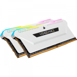 Memoria para PC CORSAIR DDR4 - VENGEANCE RGB PRO 16GB (2x8GB) - 3600Mhz - CAS 18 - Blanco (CMH16GX4M2D3600C18W)