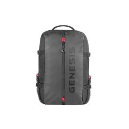 GENESIS Pallad 410 Mochila para Portátil 15.6" Universal, Impermeable, Poliéster 1680D, Senderismo Urbano Negro