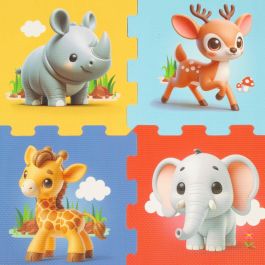 Alfombra de Puzzle Colorbaby Plástico EVA 114 x 58 cm 8 Piezas (4 Unidades)