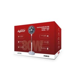 AVANT Ventilador Force 80W, 10 pulgadas (25 cm) con base redonda