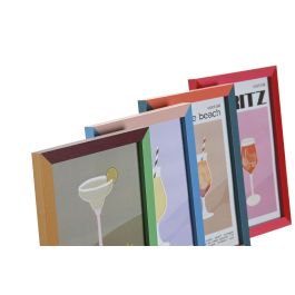DKD Home Decor Marco de Fotos Moderno 13x18 cm, Pack de 8 Unidades, Multicolor Surtido, MDF y Cristal DKD Home Decor Marco de Fotos Moderno 13x18 cm, Pack de 8 Unidades, Multicolor Surtido, MDF y Cristal