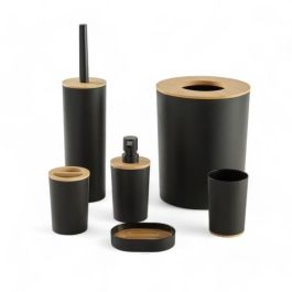 Today TOD3574641271459 Set de 6 Accesorios de Baño Negro - Dispensador de Jabón, Vaso, Portacepillos, Jabonera, Escobilla, Cubo de Basura Precio: 36.49999969. SKU: B1G92F54L8