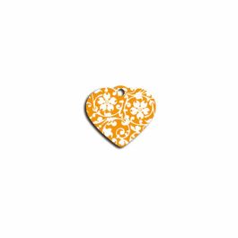 Placa identificativa para collar Imarc Heart Amarillo Naranja