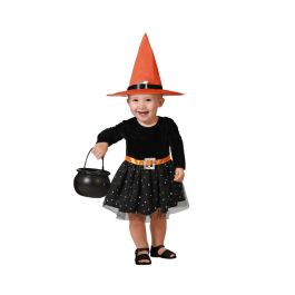 Disfraz Bruja Bebé Naranja Niña Con Sombrero 12-24 Meses Disfraz Bruja Bebé Naranja Niña Con Sombrero 12-24 Meses