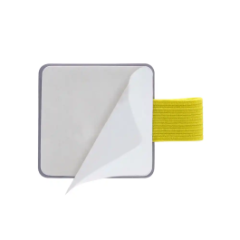 Antartik Portabolígrafo Autoadhesivo para Cuaderno con Elástico, Hasta 15 mm Grosor, Morado y Amarillo