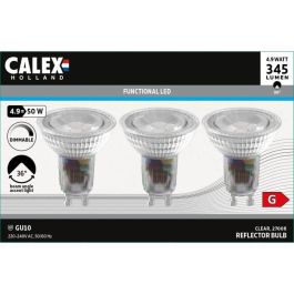Calex CAL8712879157120 Bombilla LED Reflectora GU10 4,9W 345lm 2700K Luz Cálida Regulable Cromo