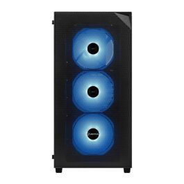UNYKA Gaming Revelat Mesh Compact Edition Caja ATX Gaming Negra con 4 Ventiladores ARGB 120 mm, Vidrio Templado, Soporte GPU 34 cm, USB 3.2, Compatible con Micro ATX e ITX