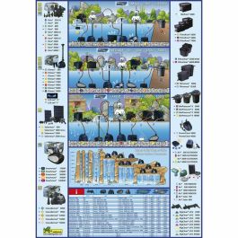 Ubbink Xtra 3900 Bomba de Estanque 3900 l/h 110W para Juegos de Agua, Fuentes y Chorros Volcán/Espuma con Boquillas y Cable 10m