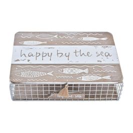 Caja Mediterraneo DKD Home Decor Marron Blanco 16 x 6 x 24 cm Precio: 8.30907. SKU: S3032415