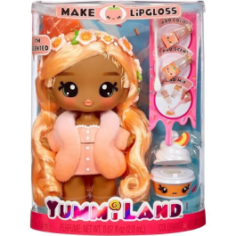 Yummiland Muñeca Grande 25 cm para Peinar y Abrazar, Mascota con Bálsamo Labial Perfumado, Modelo Pia, Recomendada para Niñas a Partir de 4 Años