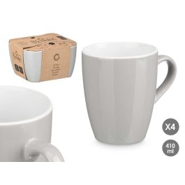 Set 4 Tazas Gris 410Ml Vessia 20X7CM (6 Unidades) Set 4 Tazas Gris 410Ml Vessia 20X7CM (6 Unidades)