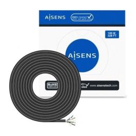 AISENS - CABLE DE RED EXTERIOR IMPERMEABLE RJ45 CAT.6 FTP RIGIDO AWG24, NEGRO, 100M AISENS - CABLE DE RED EXTERIOR IMPERMEABLE RJ45 CAT.6 FTP RIGIDO AWG24, NEGRO, 100M