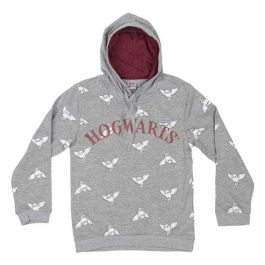 Sudadera con Capucha Niño Harry Potter Gris 12 Años