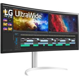 LG 38BQ85C-W Monitor IPS UltraWide 37.5" (95.2 cm) UWQHD 3840x1600 5ms 75Hz Curvo HDMI DisplayPort USB-C Blanco