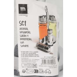 Anna Aceitera Vinagrera y Saleros con Soporte Anna 10 cm x 21 cm x 10 cm