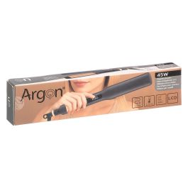 ARGON Plancha Pelo Cerámica LCD 45W Ancha Soft Touch Negra/Dorado 29x3x4cm