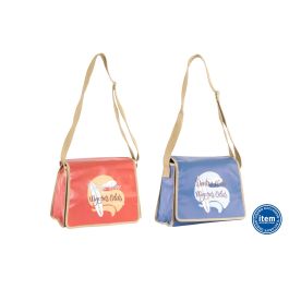 DKD Home Decor Bolso Bandolera estilo Mediterráneo de PU para Colección Olas Surf con medidas de 13x35x26 cm (Pack de 2)