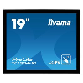 iiyama ProLite TF1934MC-B7X - Monitor táctil profesional de 19" (48.3 cm) SXGA 1280x1024 5:4 IPS, multi-touch, HDMI, DisplayPort, USB, montaje VESA 100x100, Negro