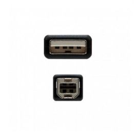 Nanocable Cable Impresora USB 2.0 A Macho a B Macho Negro 1m Ref. 10.01.0102-BK