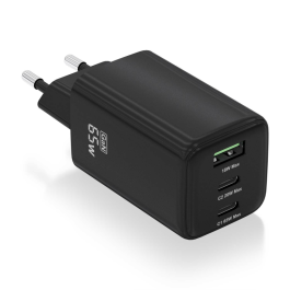AISENS - CARGADOR GaN 65W, 2xUSB-C PD3.0 QC4.0, 1xUSB-A QC3.0, NEGRO Precio: 15.49999957. SKU: B1DDAZPVX3