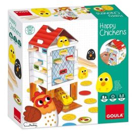 Goula Happy Chickens: Juego de Habilidad de Madera para Niños de 3 a 5 años, Encuentra los Pollitos Retirando Palos, Hasta 4 Jugadores