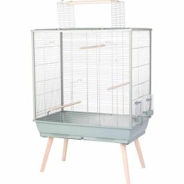 Zolux ZOL1686266460525 Jaula elevada para pájaros Néolife para periquitos, cacatúas y canarios 81x48x130 cm verde