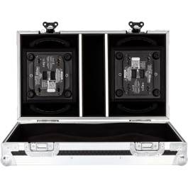 Algamlight Flight Case con Ruedas para 2x MS150 - Madera y Espuma, Ruedas con Freno, Cierres Mariposa