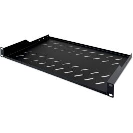 Digitus Estante Fijo Perforado 1U para Racks 19" Profundidad 400mm, 45x483x250 mm, Carga hasta 15 kg, Negro RAL 9005