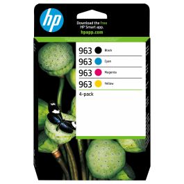 HP Pack 4 Cartuchos de Tinta Original 963 - Negro, Cian, Magenta, Amarillo - Rendimiento Negro 1000 págs / Color 700 págs - Compatible con OfficeJet Pro 9010, 9012, 9015 y más Precio: 117.88999992. SKU: S55078461