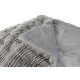 Manta Urban DKD Home Decor Gris Claro 240 x 1 x 220 cm Manta Urban DKD Home Decor Gris Claro 240 x 1 x 220 cm