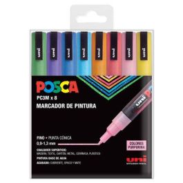 POSCA Marcador PC-3M-8C Punta Cónica 0,9-1,3 mm, Tinta Base Agua No Permanente, Ideal para Cartelería y Decoración Precio: 20.59000009. SKU: B152XJ2VCP