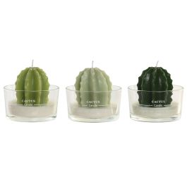 DKD Home Decor Vela Cactus Verde Transparente Cera Parafina y Cristal 10x10x10 cm (12 Unidades) Precio: 63.50000019. SKU: B13AAQYMCR