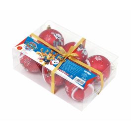 Bola de Navidad The Paw Patrol Friendship Rojo 6 Unidades Plástico (Ø 8 cm) Bola de Navidad The Paw Patrol Friendship Rojo 6 Unidades Plástico (Ø 8 cm)