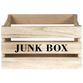 Home Deco Factory Junk Box Juego de 3 Cajas Madera Vintage Industriel Grandes 40x31x22 cm