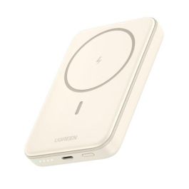 UGREEN 25208 Batería Externa 10000 mAh Cargador Inalámbrico Beige para iPhone 12-15 Series, Carga Rápida PD 20W