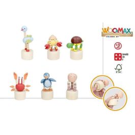 Woomax Marioneta Animal Marino de Madera 9 cm - Modelos Surtidos