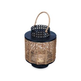 Farol de Rattan Negro y Natural Giftdecor 17x23x17 cm - Metal y Papel (4 Unidades) Farol de Rattan Negro y Natural Giftdecor 17x23x17 cm - Metal y Papel (4 Unidades)