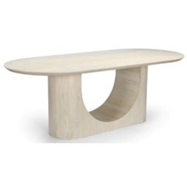 Mesa de Comedor Home ESPRIT Blanco Madera de mango 220 x 100 x 76 cm