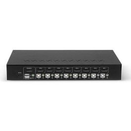 Lindy KVM Switch 8 Puertos DisplayPort 1.2, USB 2.0 y Audio con Hub USB Integrado, 4K 60Hz para PC/Mac, Rack 1U