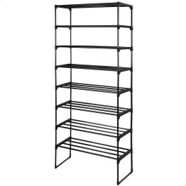 Estantería Max Home Negro Metal Plástico 67 X 160 X 30 CM (2 Unidades)