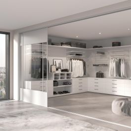 Emuca Lote para 4 estantes con soportes y placas de fijación a pared Jagmet, longitud 230mm, Acero, Pintado blanco