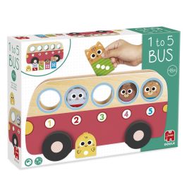 Goula 1 To 5 Bus 1110100757 - Juguete Educativo de Madera para Aprender a Contar del 1 al 5, Autobús con 5 Animales, +18 Meses, Multilingüe