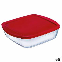 Fiambrera Cuadrada con Tapa Ô Cuisine Cook&store Ocu Rojo 2,2 L 25 x 22 x 5 cm Vidrio Silicona (5 Unidades) Precio: 45.50000026. SKU: S2706919