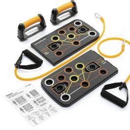 Pack Tabla de Flexiones Push-Up y Set de Bandas de Resistencia con Accesorios y Guía de Ejercicios InnovaGoods