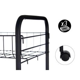Verdulero 4 Pisos Metalico Negro Ruedas Kinvara 26X82CM (4 Unidades) Verdulero 4 Pisos Metalico Negro Ruedas Kinvara 26X82CM (4 Unidades)