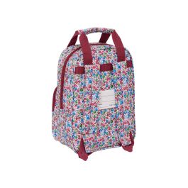 Mochila Safta Infantil Con Asas Nait Nait Floresistente Coimbra Burdeos 280x200x80 mm