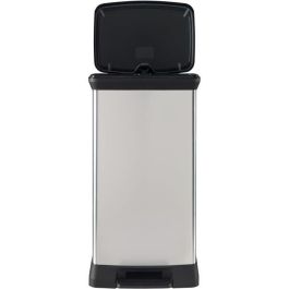 CURVER | Cubo de basura con pedal de 50L, aspecto metálico, plástico reciclado CURVER | Cubo de basura con pedal de 50L, aspecto metálico, plástico reciclado
